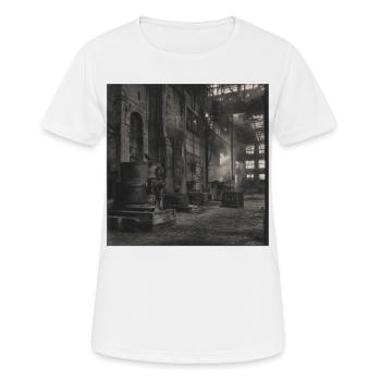 Lost Places Fabrik Retro Raben Animal Crime Ruine - Frauen T-Shirt atmungsaktiv - Weiß - Vorne - AI Model Female 172 dark (172cm)