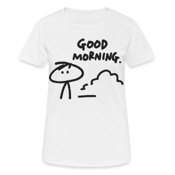 Good Morning Doodle Sketch - Women's Breathable T-Shirt - white - Front - AI Model Female 172 dark (172cm)