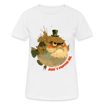 Grumpy puffer fish with top hat - Women's Breathable T-Shirt - white - Front - AI Model Female 172 dark (172cm)