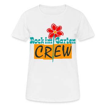 Rock in the Garden Crew – Jardinier Flowers Design - T-shirt respirant Femme - blanc - Devant - AI Model Female 172 dark (172cm)