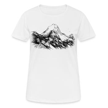 Lugau Silhouette | Cervin de Styrie | - T-shirt respirant Femme - blanc - Devant - AI Model Female 172 dark (172cm)
