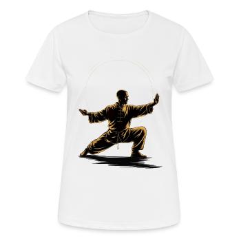 Tai Chi Zen Meditation – Chi Qigong Training - Women's Breathable T-Shirt - white - Front - AI Model Female 172 dark (172cm)