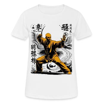 Tai Chi Zen Meditation – Chi Qigong Training - Women's Breathable T-Shirt - white - Front - AI Model Female 172 dark (172cm)