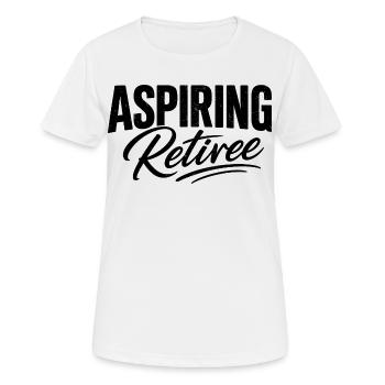 Aspirant retraité - T-shirt respirant Femme - blanc - Devant - AI Model Female 172 dark (172cm)