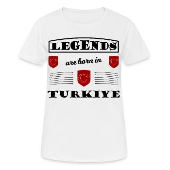 Roter Schild Türkei - Frauen T-Shirt atmungsaktiv - Weiß - Vorne - AI Model Female 172 dark (172cm)