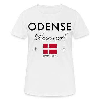 Odense Danemark Coordonnées Souvenir de voyage - T-shirt respirant Femme - blanc - Devant - AI Model Female 172 dark (172cm)