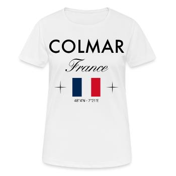 Colmar France Coordinates Travel Souvenir - Women's Breathable T-Shirt - white - Front - AI Model Female 172 dark (172cm)