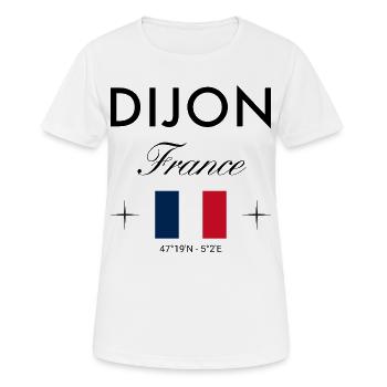 Dijon France Coordinates Souvenir de voyage - T-shirt respirant Femme - blanc - Devant - AI Model Female 172 dark (172cm)
