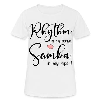 Samba Rhythm Dancing - Women's Breathable T-Shirt - white - Front - AI Model Female 172 dark (172cm)