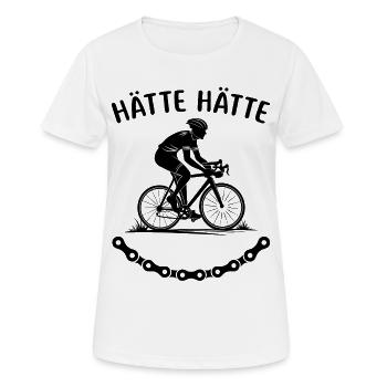 Hätte Hätte Fahrradkette lustige Fahrrad Sprüche - Frauen T-Shirt atmungsaktiv - Weiß - Vorne - AI Model Female 172 dark (172cm)