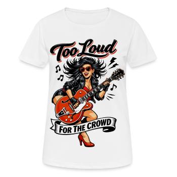 Rockabilly Pin Up: Too Loud For The Crowd - Women's Breathable T-Shirt - white - Front - AI Model Female 172 dark (172cm)
