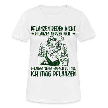 Pflanzen Nerven nicht Retro Gärtnerin - Frauen T-Shirt atmungsaktiv - Weiß - Vorne - AI Model Female 172 dark (172cm)