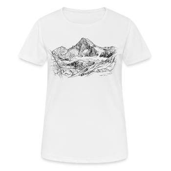 Großglockner | Le plus haut sommet d’Autriche, 3798 m - T-shirt respirant Femme - blanc - Devant - AI Model Female 172 dark (172cm)