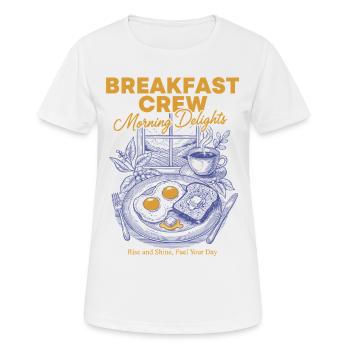 Breakfast Crew Morning Delights Funny Brunch - Women's Breathable T-Shirt - white - Front - AI Model Female 172 dark (172cm)
