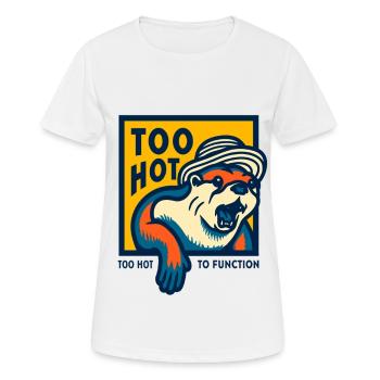 Trop chaud pour fonctionner mème - T-shirt respirant Femme - blanc - Devant - AI Model Female 172 dark (172cm)