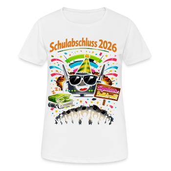 Schulabschluss 2026 - das WLAN hat fertig - Frauen T-Shirt atmungsaktiv - Weiß - Vorne - AI Model Female 172 dark (172cm)