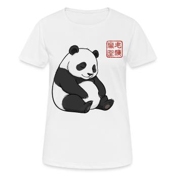 Panda endormi Cadeau adorable d’animaux paresseux - T-shirt respirant Femme - blanc - Devant - AI Model Female 172 dark (172cm)
