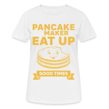 Petit-déjeuner Machine à Crêpes Prend Bons Moments - T-shirt respirant Femme - blanc - Devant - AI Model Female 172 dark (172cm)