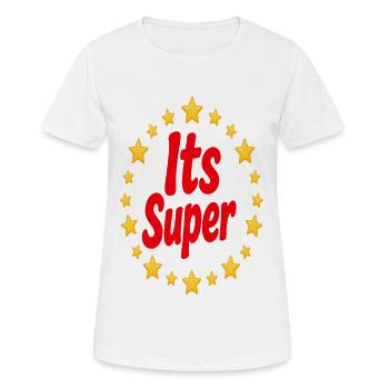 Son inscription Super Star - T-shirt respirant Femme - blanc - Devant - AI Model Female 172 dark (172cm)