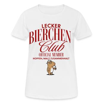 Lecker Bierchen Club - Frauen T-Shirt atmungsaktiv - Weiß - Vorne - AI Model Female 172 dark (172cm)