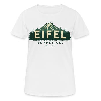 Eifel Supply Co. | Vintage Outdoor Design - Frauen T-Shirt atmungsaktiv - Weiß - Vorne - AI Model Female 172 dark (172cm)