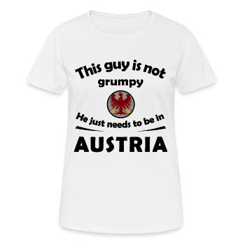 Roter Adler Austria auf Grau Kreis - Frauen T-Shirt atmungsaktiv - Weiß - Vorne - AI Model Female 172 dark (172cm)