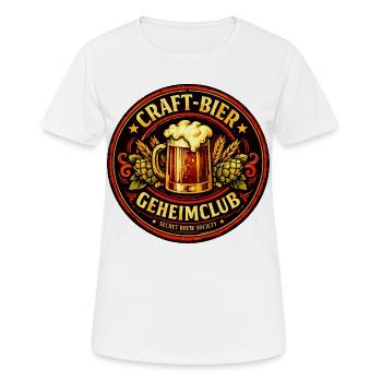 Craft-Bier Geheimclub, die Außergewöhnlichen - Frauen T-Shirt atmungsaktiv - Weiß - Vorne - AI Model Female 172 dark (172cm)