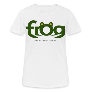 FROG – Jumping Straight to Conclusions - Women's Breathable T-Shirt - white - Front - AI Model Female 172 dark (172cm)