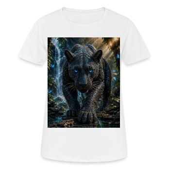 Mosaic leopard of the falls - Women's Breathable T-Shirt - white - Front - AI Model Female 172 dark (172cm)