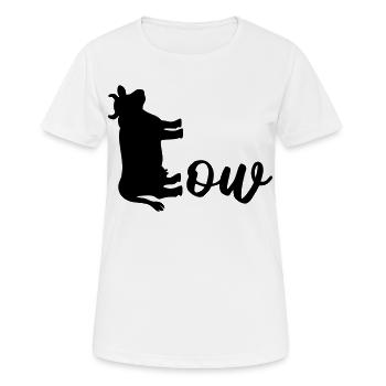 Vache bovine domestique - T-shirt respirant Femme - blanc - Devant - AI Model Female 172 dark (172cm)
