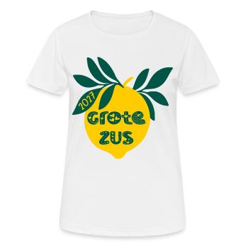 Annonce du bébé 2027 - T-shirt respirant Femme - blanc - Devant - AI Model Female 172 dark (172cm)