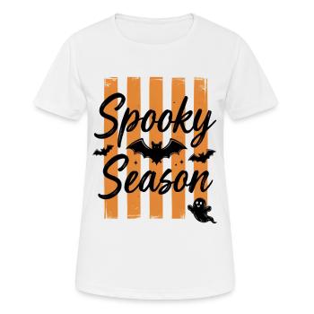 Scénario de Spooky Season Bat - Halloween d’horreur - T-shirt respirant Femme - blanc - Devant - AI Model Female 172 dark (172cm)