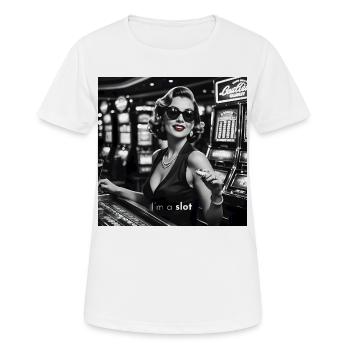 ImaSlot - T-shirt respirant Femme - blanc - Devant - AI Model Female 172 dark (172cm)