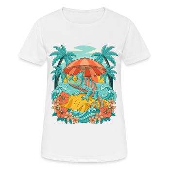 Tropical chameleon - Women's Breathable T-Shirt - white - Front - AI Model Female 172 dark (172cm)