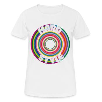 Style Arc-en-ciel Dur - T-shirt respirant Femme - blanc - Devant - AI Model Female 172 dark (172cm)