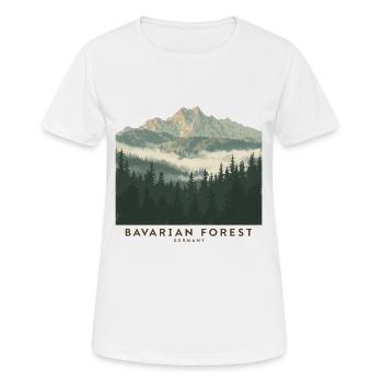Forêt de Bavière | Parc national vintage - T-shirt respirant Femme - blanc - Devant - AI Model Female 172 dark (172cm)