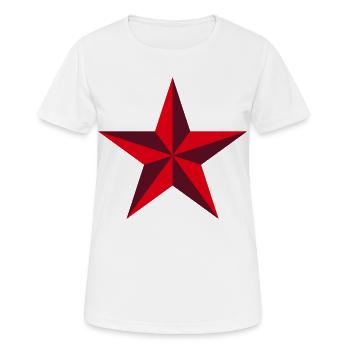 Étoile rouge (Révolution / URSS / 2C) - T-shirt respirant Femme - blanc - Devant - AI Model Female 172 dark (172cm)