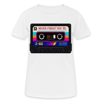 Retro Kassette Pixel Kunst - Frauen T-Shirt atmungsaktiv - Weiß - Vorne - AI Model Female 172 dark (172cm)