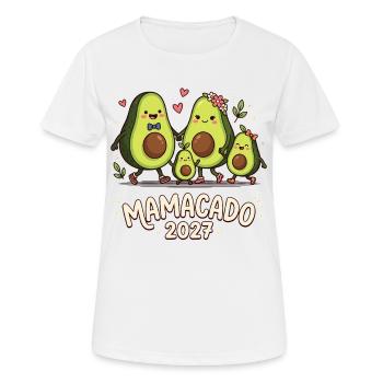 Mamacado 2027 Avocado Family - Women's Breathable T-Shirt - white - Front - AI Model Female 172 dark (172cm)