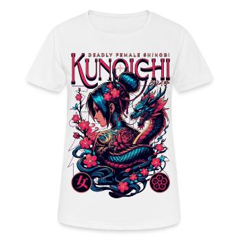 Kunoichi Deadly Grace - Frauen T-Shirt atmungsaktiv - Weiß - Vorne - AI Model Female 172 dark (172cm)