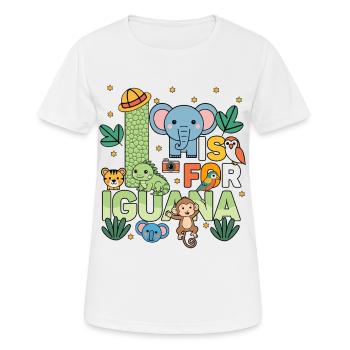 I Is For Iguana Zoo Party Jungle Zoo Birthday - Women's Breathable T-Shirt - white - Front - AI Model Female 172 dark (172cm)