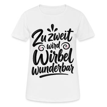 Zu zweit wird Wirbel wunderbar – Freundschaft - Frauen T-Shirt atmungsaktiv - Weiß - Vorne - AI Model Female 172 dark (172cm)