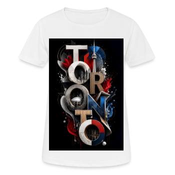 Toronto Urban Typography - Women's Breathable T-Shirt - white - Front - AI Model Female 172 dark (172cm)