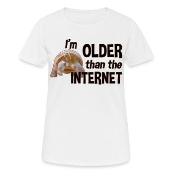Je suis plus âgé qu’Internet - Tortue - T-shirt respirant Femme - blanc - Devant - AI Model Female 172 dark (172cm)