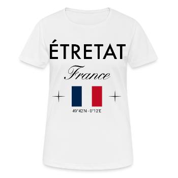 Etretat France Coordine Souvenir de voyage - T-shirt respirant Femme - blanc - Devant - AI Model Female 172 dark (172cm)