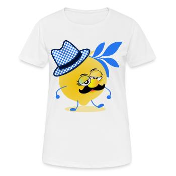 Moustache citron de Bavière - T-shirt respirant Femme - blanc - Devant - AI Model Female 172 dark (172cm)