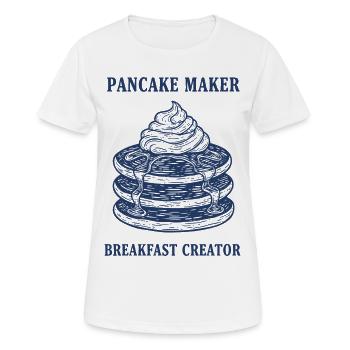 Breakfast Pancake Maker Breakfast Creator Funny - Women's Breathable T-Shirt - white - Front - AI Model Female 172 dark (172cm)