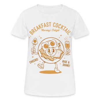 Petit-déjeuner Cocktails matins Délice Brunch drôle - T-shirt respirant Femme - blanc - Devant - AI Model Female 172 dark (172cm)