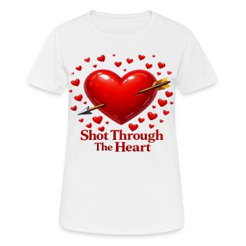 Cœur avec la flèche - T-shirt respirant Femme - blanc - Devant - AI Model Female 172 dark (172cm)