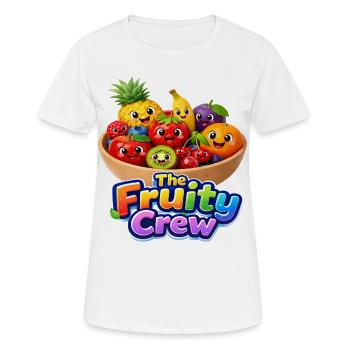 Le thème des fruits de The Fruity Crew - T-shirt respirant Femme - blanc - Devant - AI Model Female 172 dark (172cm)